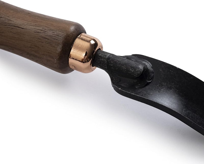 Barebones Dandelion Weeding Fork - Gardening Hand Tools - Japanese Hand Weeder, Weed Puller, and Weed Remover Tool (Walnut/Black) - Image 2