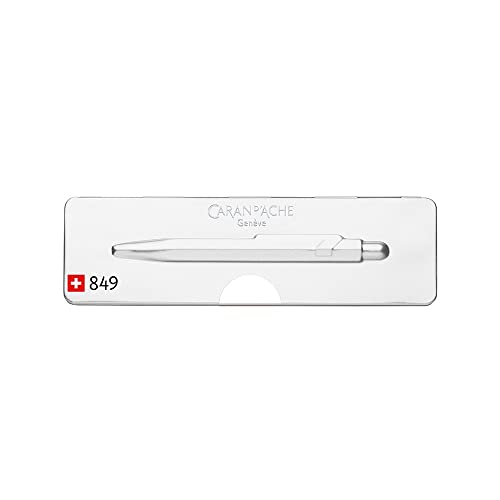 Caran D'ache Pop Line Matt White Ballpoint Pen with Metal Case (849.502) - Image 2