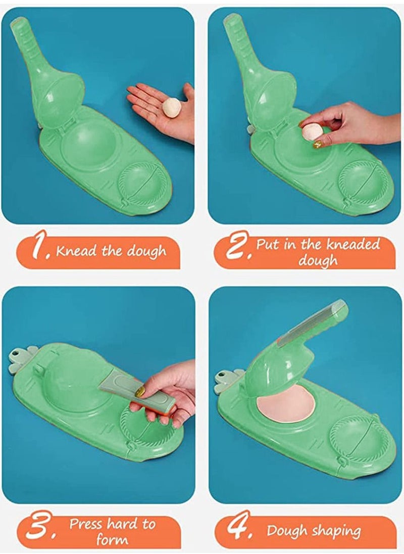 2 in 1 Dumpling Maker And Dough Presser, Dough Pressing And Wrapping Modern Dumpling Tool, Perfect For Making Qatayef, Fatayer, Wonton, Empanada, Pierogies, Ravioli And Much More, Convenient And Quick