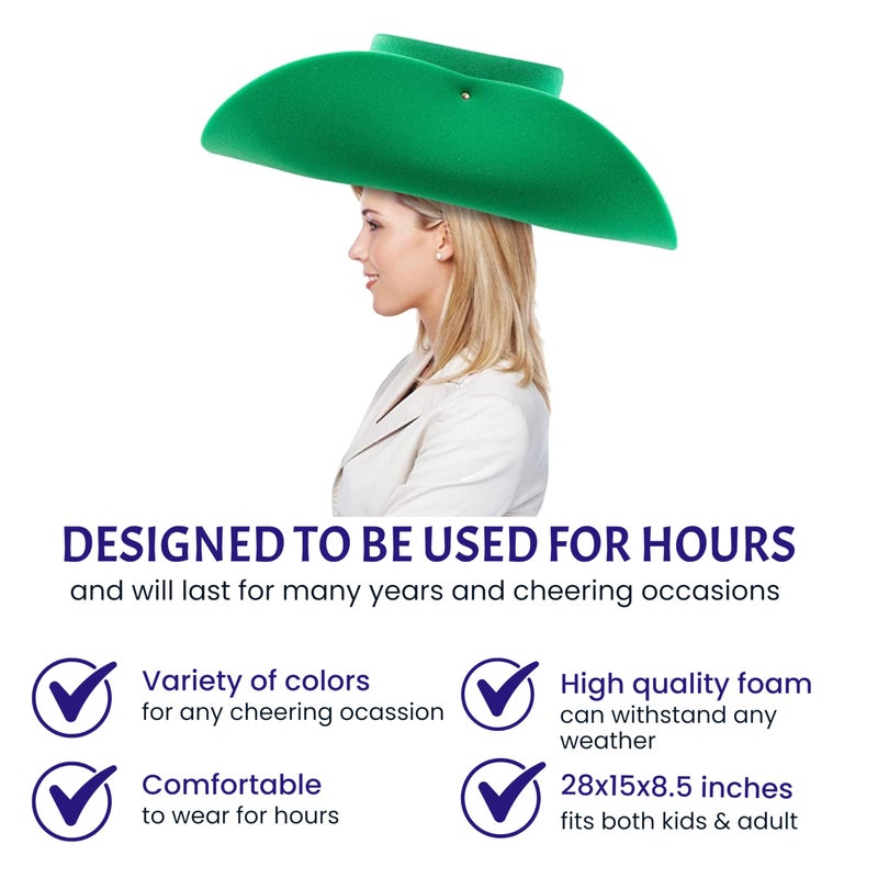 FUNSTITUTION Cowboy Hat - Giant Foam Hat - Oversized Cowboy Hat - Red - For Adults and Kids - Hilarious Hat - Large - Polyurethane Foam - All Ages - Image 3