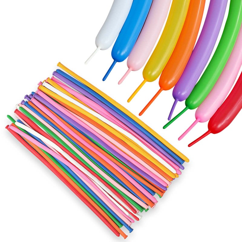 JINUPHION 100 Pcs Long Balloons DIY 260 Latex Balloons for Birthday Wedding Decor Party Decoration Ties - Image 2