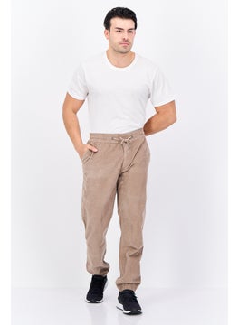 Jules Men Regular Fit Textured Corduroy Pants, Sand Brown  - Image 4
