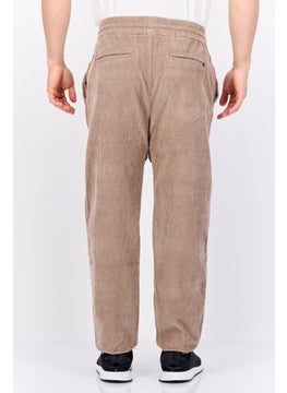 Jules Men Regular Fit Textured Corduroy Pants, Sand Brown  - Image 3