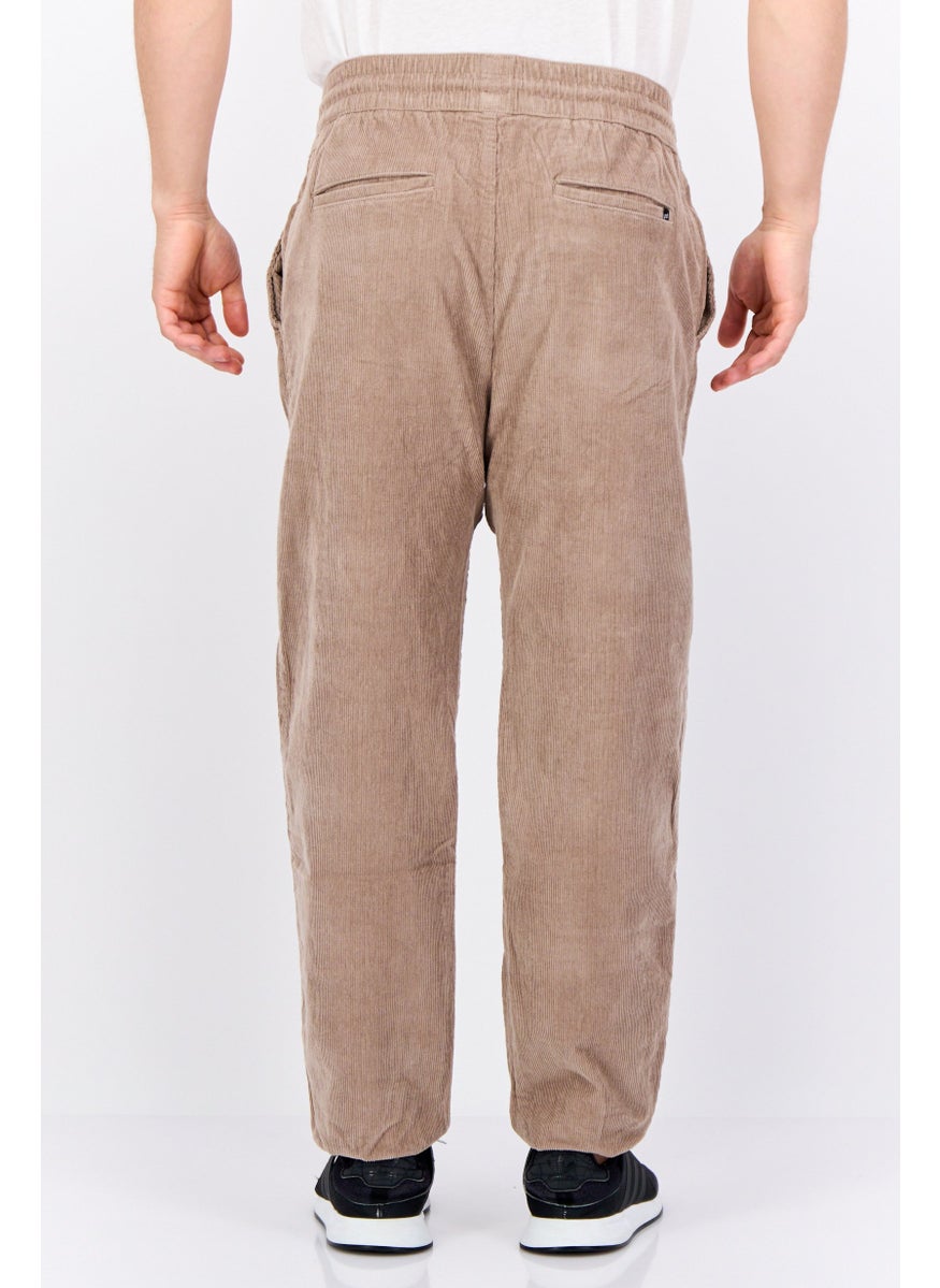 Jules Men Regular Fit Textured Corduroy Pants, Sand Brown  - Image 3
