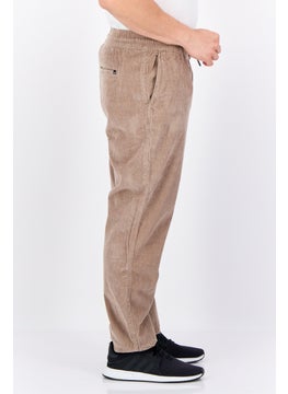Jules Men Regular Fit Textured Corduroy Pants, Sand Brown  - Image 2