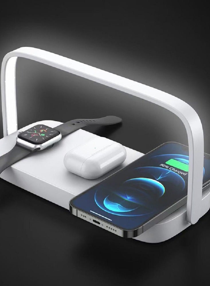 Wireless Charging Bedside Table Lamp, 4 in 1 Bedroom Charging u0026 Reading Night Light - Image 5