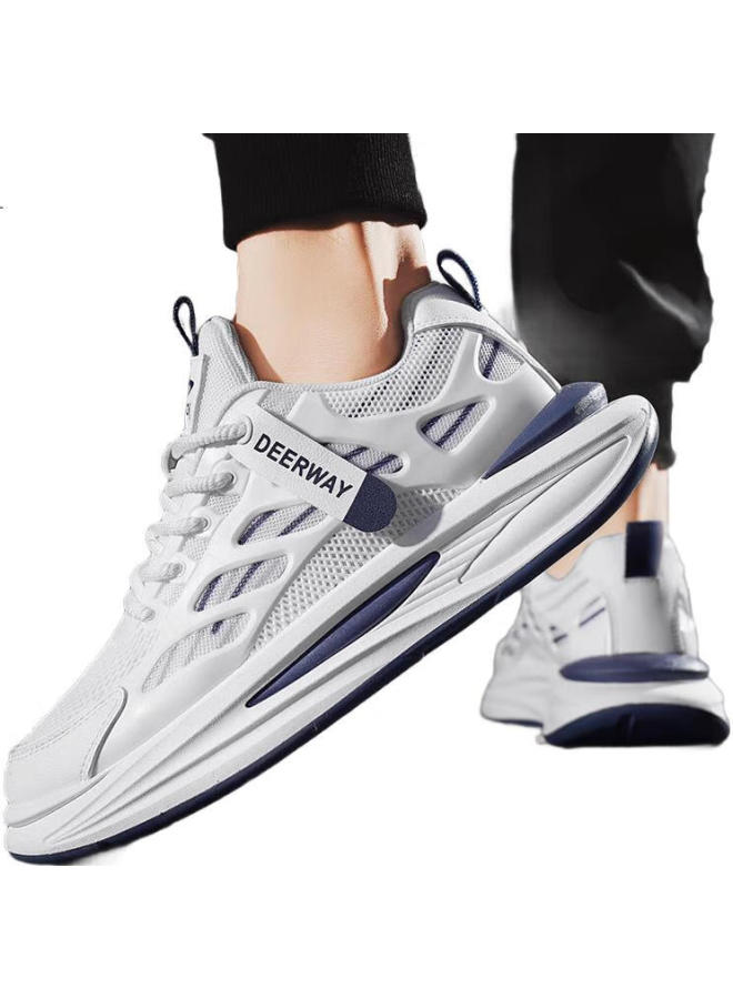 Deerway أحذية رياضية سميكة للرجال أحذية أبيض أزرق مقاس 39 - Image 3