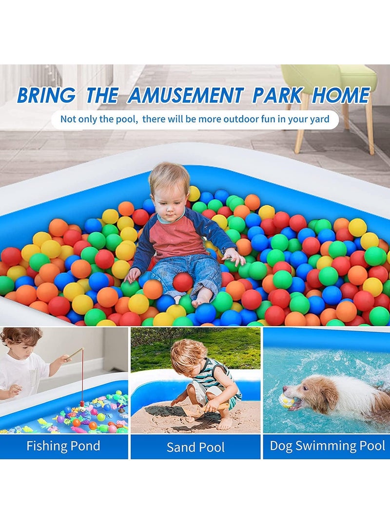 VUCATIN Inflatable Swimming Pool Thickened Full-Sized Above Ground Kiddie Inflatable Family Swimming Lounge Pool Outdoor Toys for Kids & Adults Blow up Pool for Backyard Patio (305 x 183 x 56 cm（L x W x H）) - Image 4