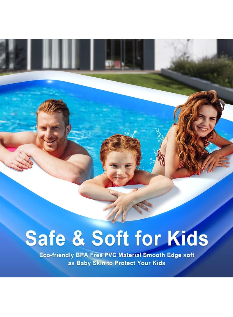VUCATIN Inflatable Swimming Pool Thickened Full-Sized Above Ground Kiddie Inflatable Family Swimming Lounge Pool Outdoor Toys for Kids & Adults Blow up Pool for Backyard Patio (305 x 183 x 56 cm（L x W x H）) - Image 5