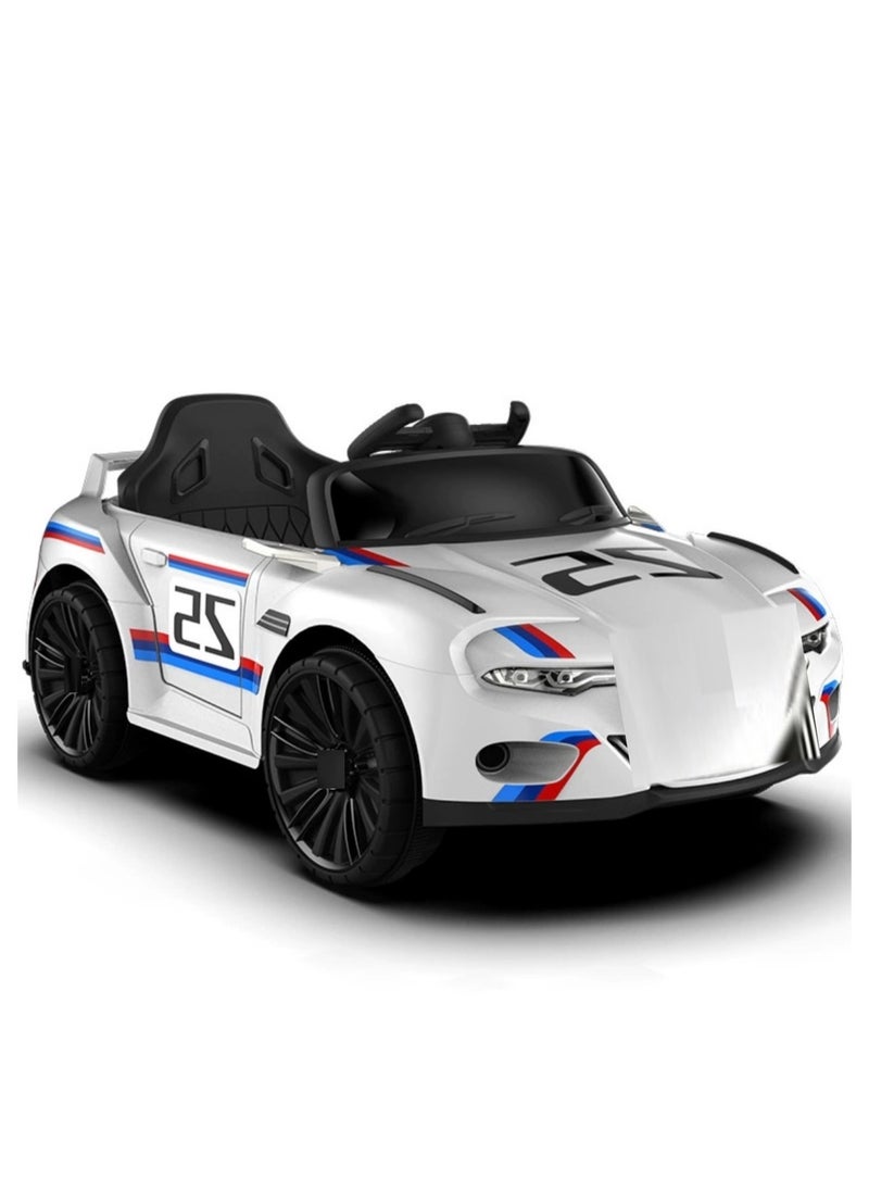 PENG GENERAL - Kids Electric Ride On Vehicles, Motorised Toy Cars Children Electric Car with Remote Control,  Baby Ride on Toy Car Electric Car White - Image 1