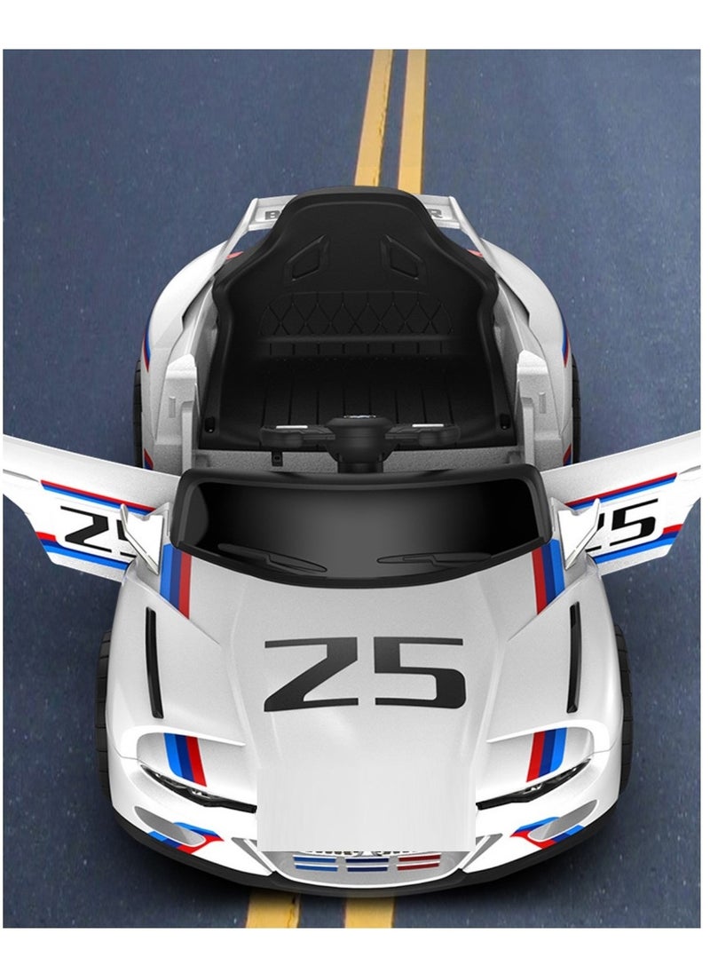 PENG GENERAL - Kids Electric Ride On Vehicles, Motorised Toy Cars Children Electric Car with Remote Control,  Baby Ride on Toy Car Electric Car White - Image 1