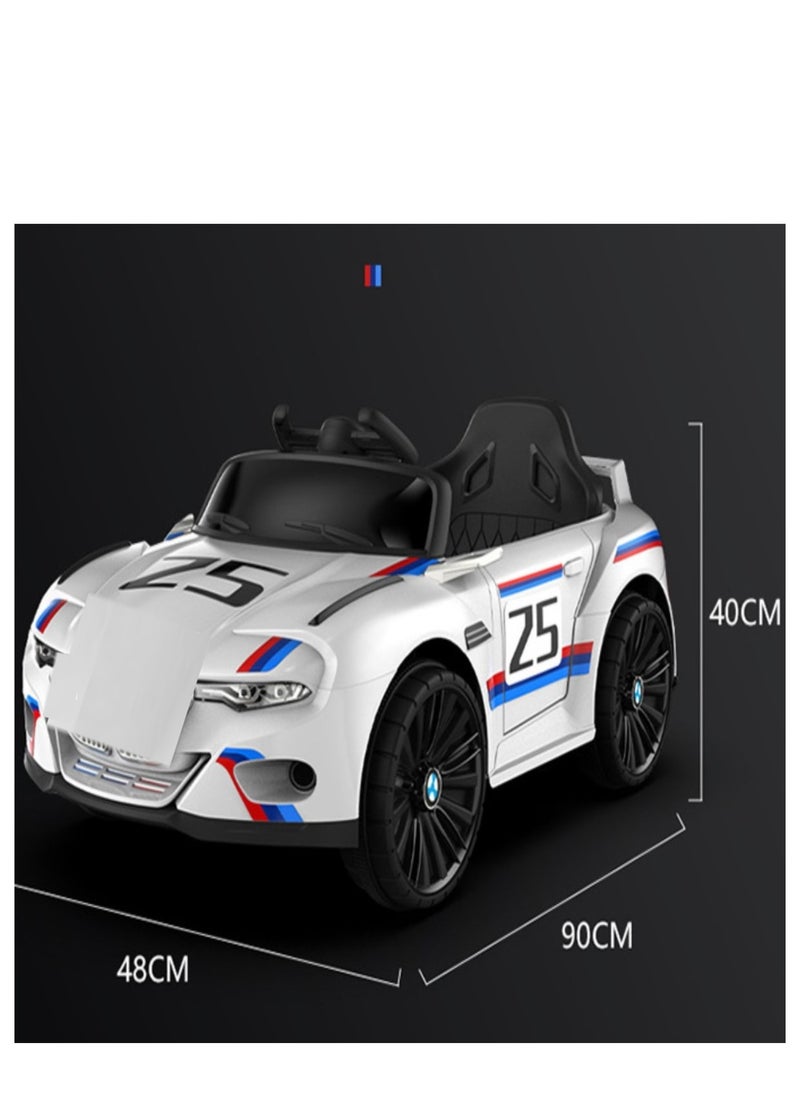 PENG GENERAL - Kids Electric Ride On Vehicles, Motorised Toy Cars Children Electric Car with Remote Control,  Baby Ride on Toy Car Electric Car White - Image 1