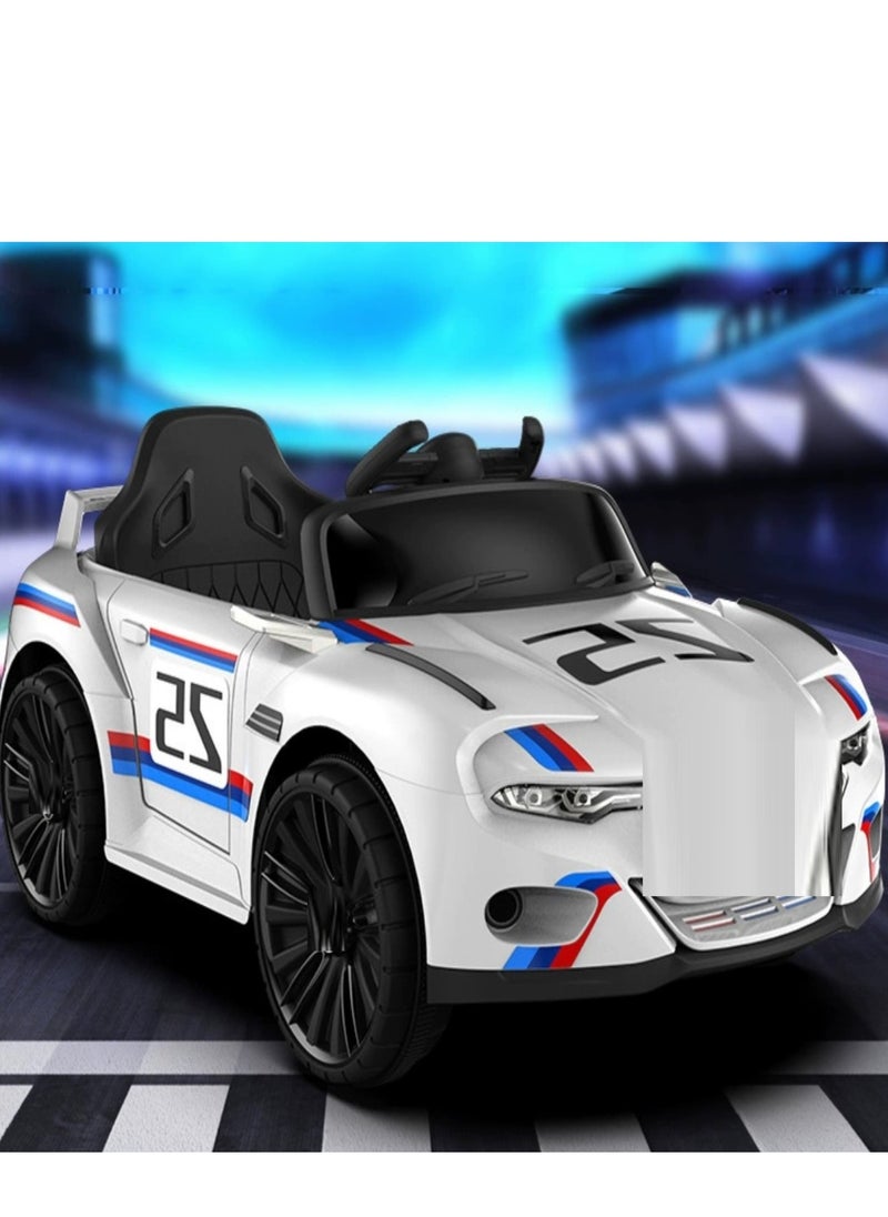 PENG GENERAL - Kids Electric Ride On Vehicles, Motorised Toy Cars Children Electric Car with Remote Control,  Baby Ride on Toy Car Electric Car White - Image 1