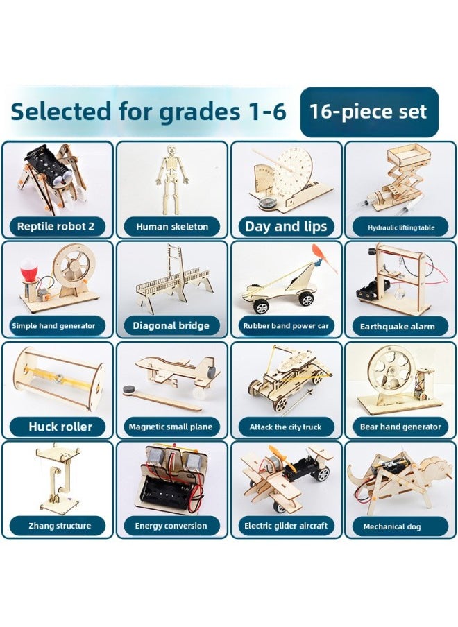 Generic - Primary School Students Science And Technology Education Small Production Suit Children Creative Diy Science Experiment Physics Manual Invention Materials-Specification:Kechuang Sea, Land And Air Experiment 10-piece Set - Image 1