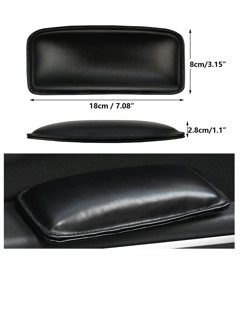 SYOSI Car Knee Pad Leg Pad Car Center Console Knee Leg Elbow Cushion Pad Automotive Knee Cushion Leather Knee Cushion Universal Car Soft Leather Knee Pad Leg Pad (4 Black)  - Image 3
