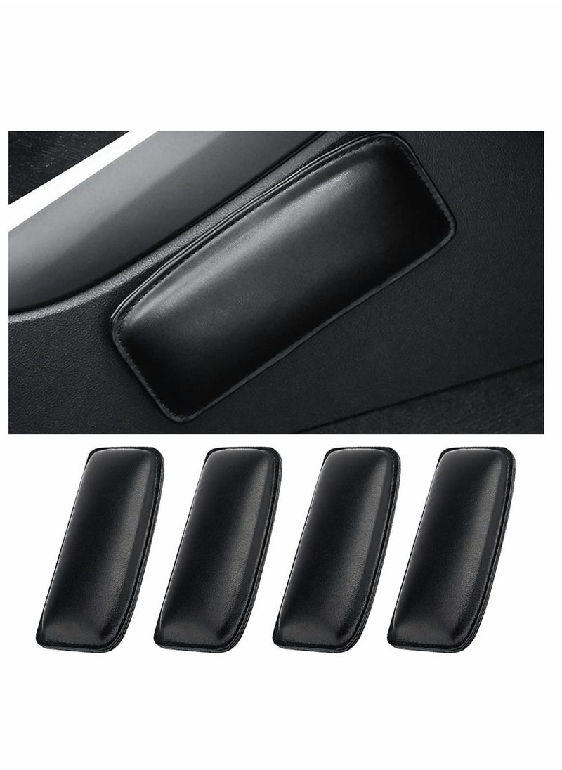 SYOSI Car Knee Pad Leg Pad Car Center Console Knee Leg Elbow Cushion Pad Automotive Knee Cushion Leather Knee Cushion Universal Car Soft Leather Knee Pad Leg Pad (4 Black)  - Image 2