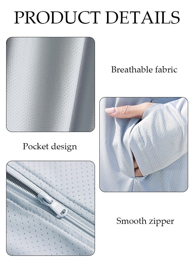 DUNISO Lightweight Sun Protection Clothing For Women, UPF 50+ Long Sleeve Sun Protection Hoodie Shirt With Pockets, Long Sleeve Ice Silk Hoodie Shirts for Outdoor Climbing Hiking - Image 3