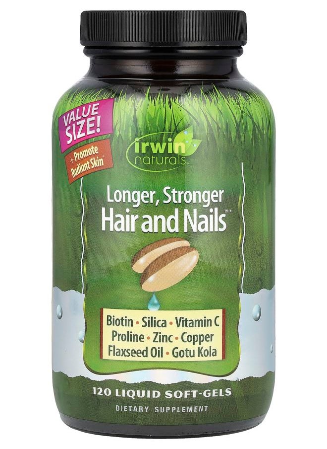 Irwin Naturals Longer Stronger Hair and Nails™ 120 Liquid Soft-Gels 