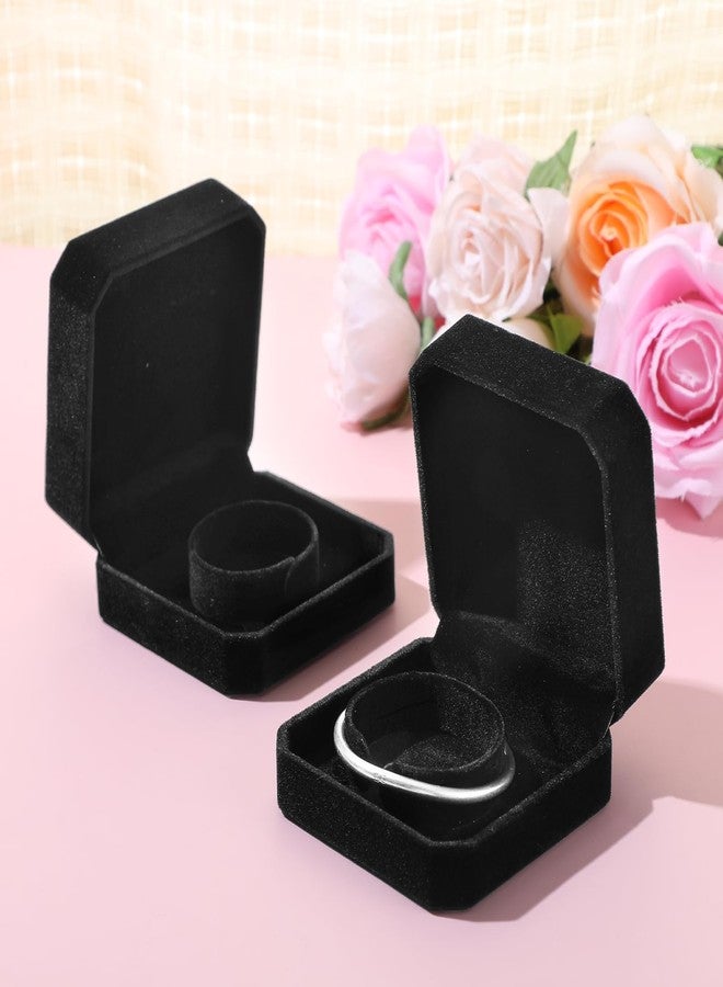 Tobeelec 12 Pcs Velvet Bracelet Boxes for Jewelry Gift, Classic Black Bracelet Gift Box Jewelry Box Storage Case Organizer Holder for Wedding, Engagement, Proposal, Birthday and Anniversary (Black) - Image 5