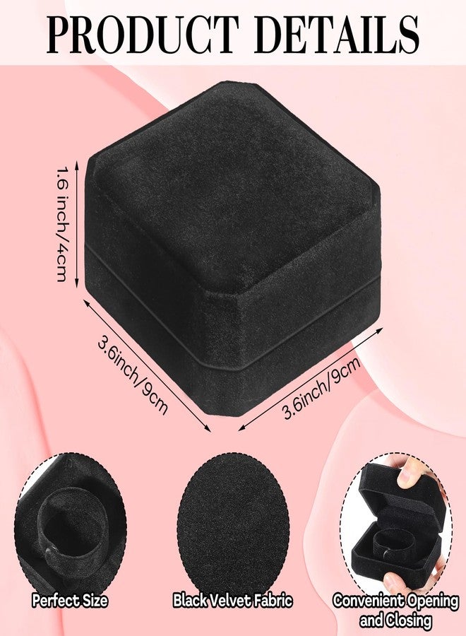 Tobeelec 12 Pcs Velvet Bracelet Boxes for Jewelry Gift, Classic Black Bracelet Gift Box Jewelry Box Storage Case Organizer Holder for Wedding, Engagement, Proposal, Birthday and Anniversary (Black) - Image 3