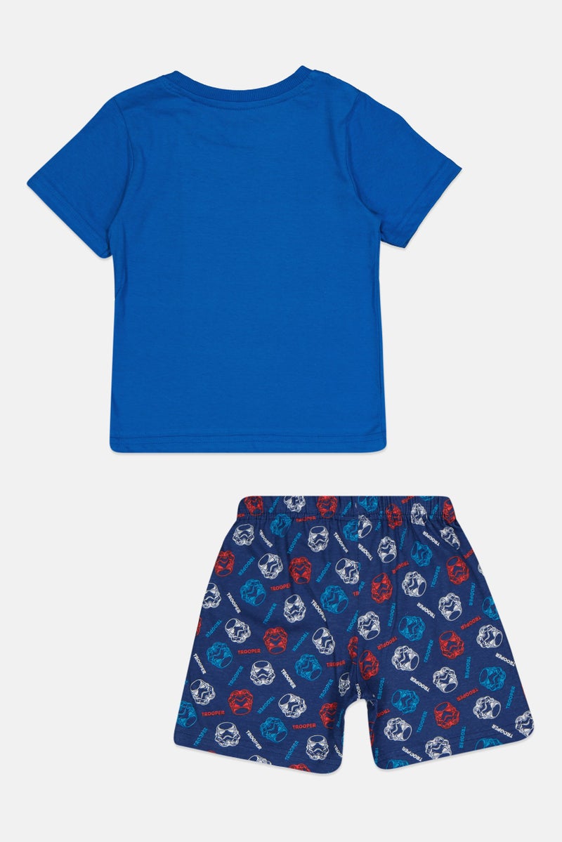 STAR WARS Toddlers Boy 2 Pcs Graphic Print Pajama Top And Shorts Set, Multicolor - Image 2