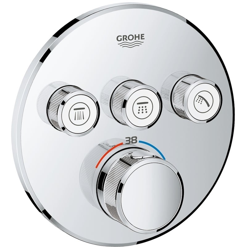 Grohe Round Concealed Mixer Grohtherm Smartcontrol Chrome - 29121000