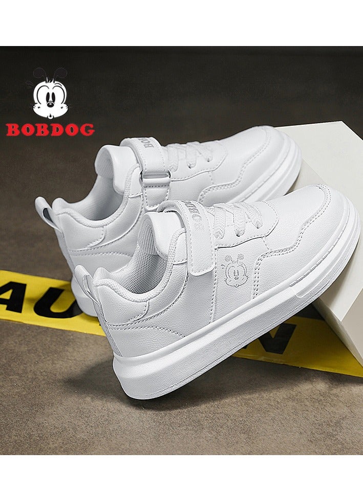 BOBDOG Children's Leather Waterproof White Sports Shoes - Image 2