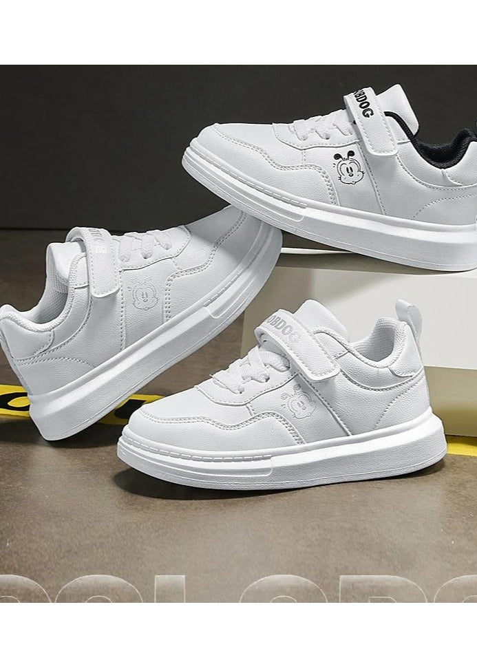 BOBDOG Children's Leather Waterproof White Sports Shoes - Image 4