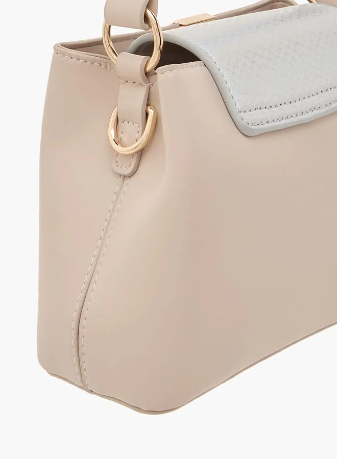Flora Bella By Shoexpress Womens Monogram Crossbody Bag With Zip Closure And Single Handle
