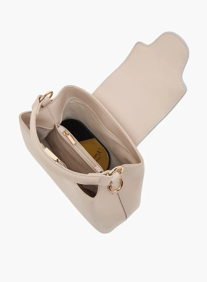 Flora Bella By Shoexpress Womens Monogram Crossbody Bag With Zip Closure And Single Handle