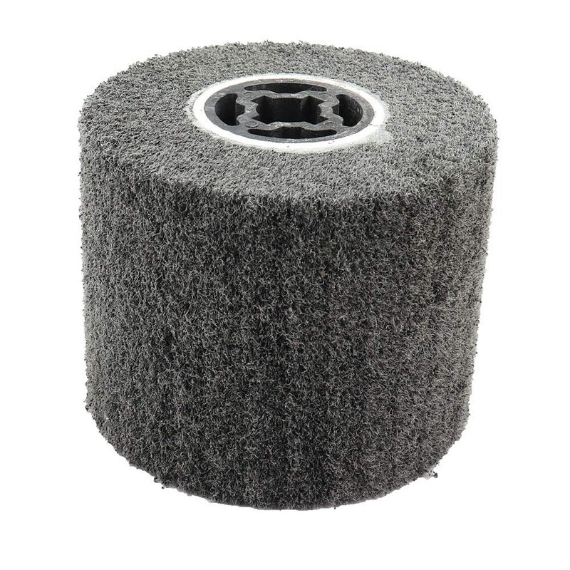 Baisiky 120x100x19mm Non-Woven Abrasive Wire Drawing Polishing Burnishing Wheel Flap Brush for Surface Treatment Stainless Steel, Aluminum, Copper, and More - 60 Grit - Image 3