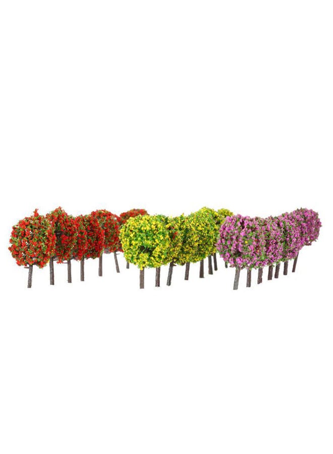 NIBEMINENT 30-Piece Ball-Shaped Flower Model Trees T326