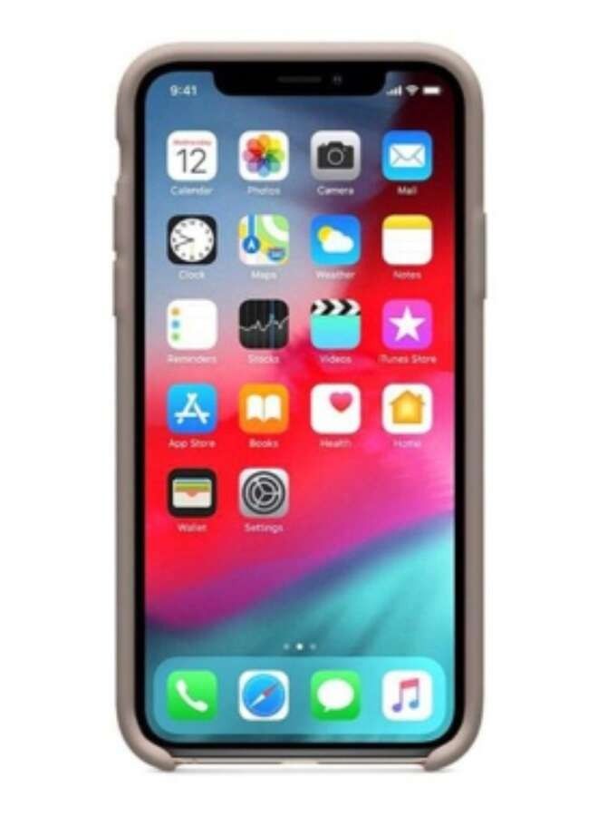 Protective Back Cover For Apple iPhone XS Max Beige - Image 2