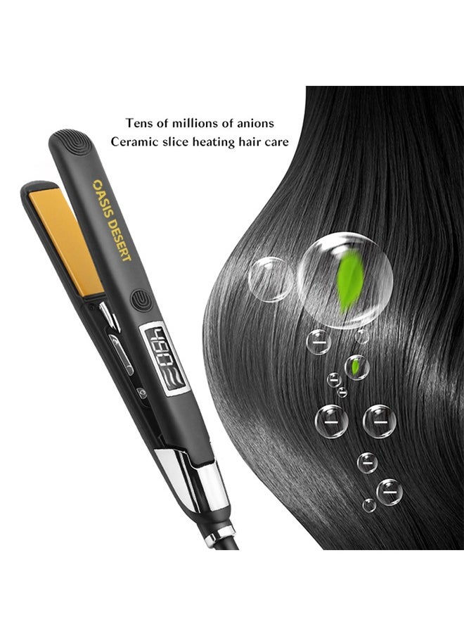 Oasis Desert 2-In-1 Straightener And Curler, Multiple Temperature Adjustments, Up To 480℉, Ceramic Coated Plate, Rapid Heating