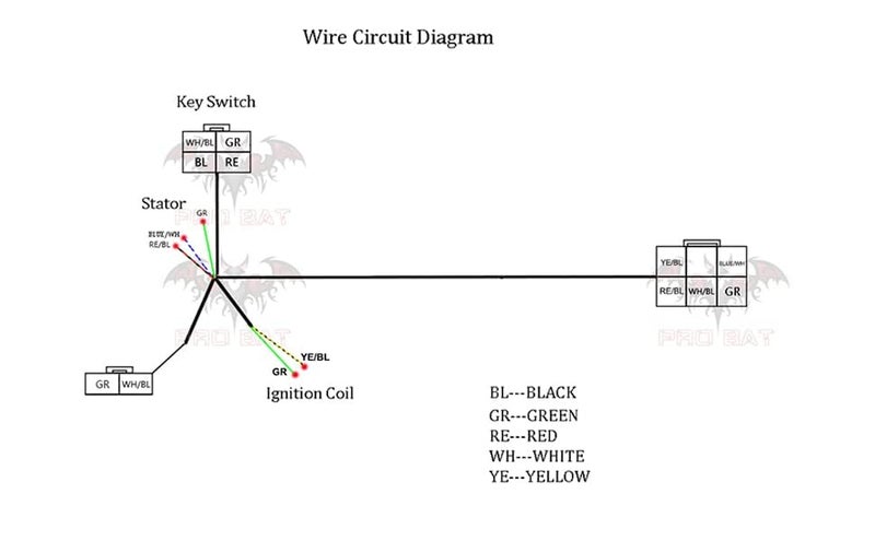 PRO BAT مجموعة أسلاك كهربائية كاملة لبدء التشغيل الكهربائي ليفان ستاتور برو بات مع كويل مغناطيسي لدراجة بيك ديرت ATV SSR YX كولستر لـ 50cc 70cc 90cc 110cc 125cc 140cc - Image 2