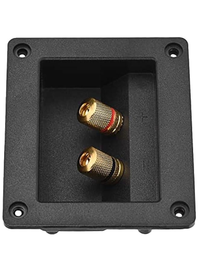 2 Way Speaker Box Terminal Cup Binding Post, Power Speaker Screw-in Terminal Plates, Subwoofer Plug Acoustic Components for HiFi Speaker, Speaker Terminal Box for DIY Home Speaker Kits  - Image 1