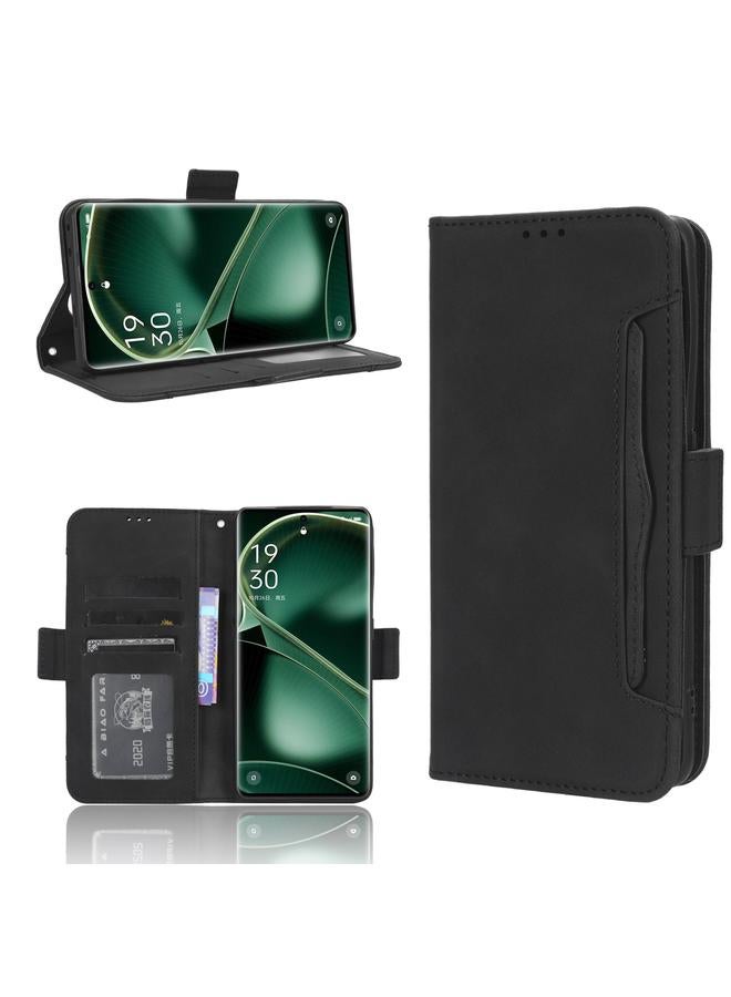 اس-توب جراب هاتف OPPO Find X6 مصنوع من الجلد وملمس جلد العجل وفتحات للبطاقات - Image 1