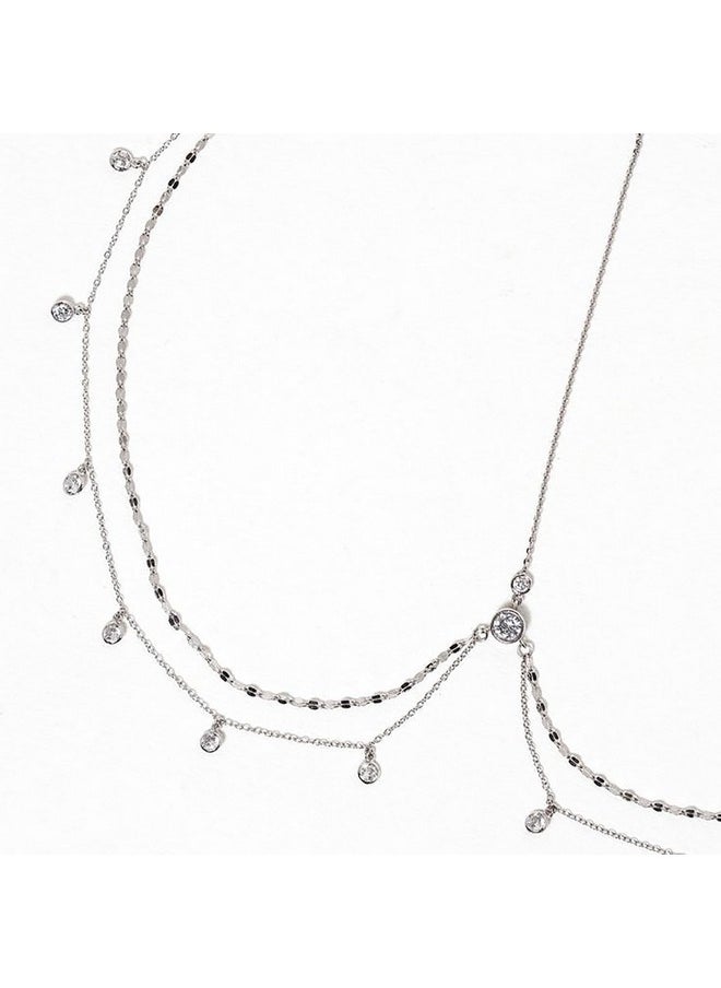 STONEFANS Rhinestone Head Chain Jewelry Silver Bride Headpiece Wedding Headbands Chain Layered Festival Prom Hair Accessories For Women And Girls (Silver)  - Image 3