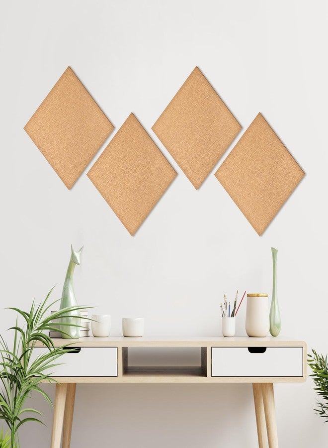 Alrhso 2 PCS 8 X 8 Inch Cork Board Small Thick Cork Board Square Cork-Tile Self Adhesive Tiles for Home Office Wall Decorations - Image 4