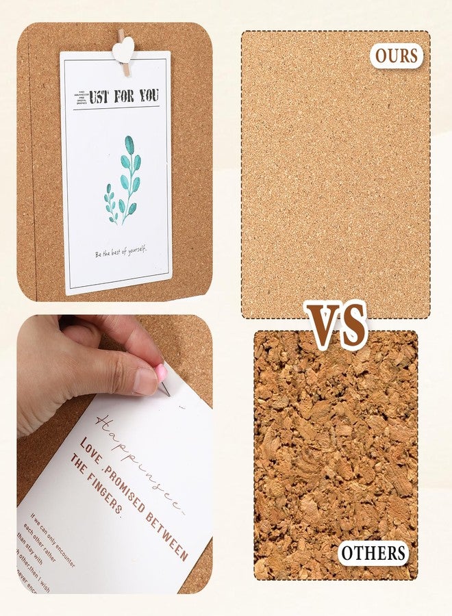 Alrhso 2 PCS 8 X 8 Inch Cork Board Small Thick Cork Board Square Cork-Tile Self Adhesive Tiles for Home Office Wall Decorations - Image 5