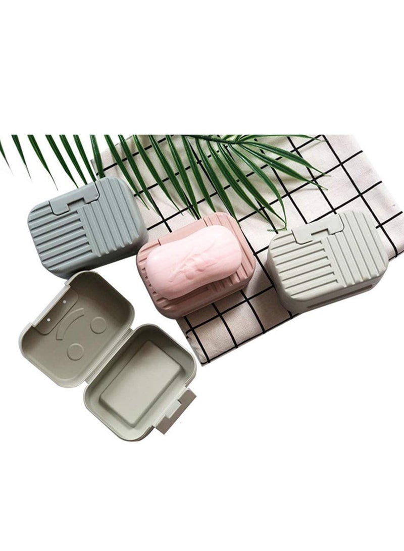 SYOSI Travel Soap Box 2 Pack Soap Dish With Lid Plastic Soap Case Box Waterproof And Leakproof Soap Container With Toothbrush Box For HomeTravelCampingGym PinkBlue - Image 5