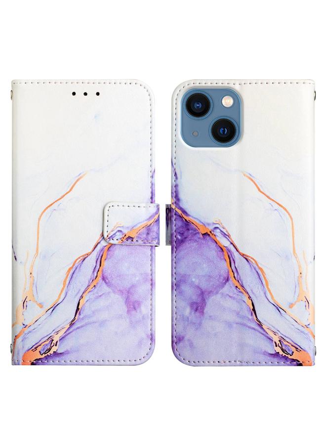 اس-توب جراب هاتف iPhone 13 mini PT003 من الجلد القابل للطي بنمط رخامي - Image 2