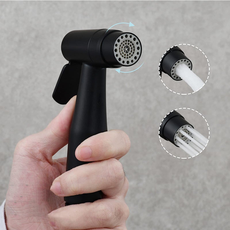 Stainless Steel Handheld Toilet Sprayer With T Connector For Cloth Diaper Cleaning Black - Image 3