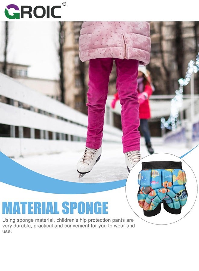 GROIC Kids Hips Protective Pads, Pads for Skating Cycling, 3D Protection for and Tailbone Lightweight, Anti Slip Snowboard Padded Pants, Hip Pads for Ice Skating Ski Skiing Skateboarding Cycling  - Image 4
