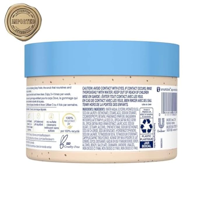 Dove Exfoliating Body Polish with Crushed Macadamia and Rice Milk - Image 3