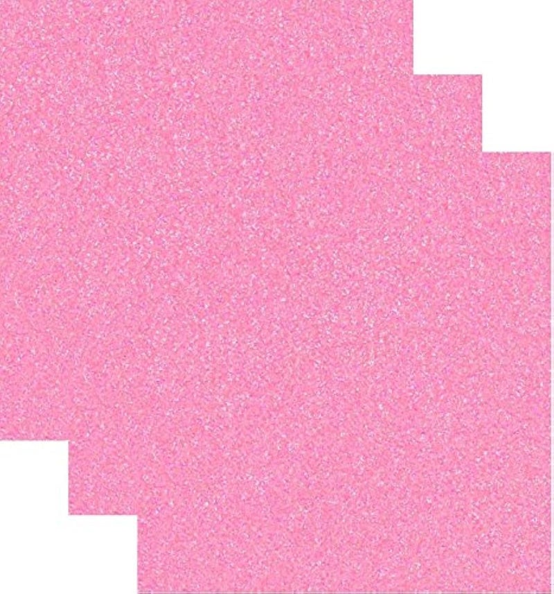 فيلم نقل الحرارة اللامع من سيسر HTV للتيشيرتات 10 × 12 بوصة 1 قدم 3 عبوات نيون وردي