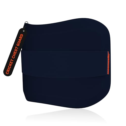 moonwalkr Chest Guard Cricket for Batter’s Height (5'4"- 6’6”) Protective Gear Chest Protector Cricket Accessories with Ballistic-Proof Composite Shell & 3-inch Adjustable Strap for Adult Size Blue - Image 1