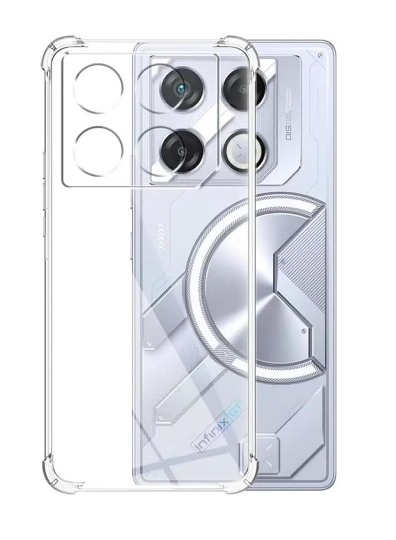 Case Compatible with Infinix GT 20 Pro 5G, Cover Silicone Transparent TPU Gorilla Anti-shock Protector Camera Shockproof Corners - Clear