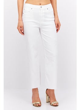 7 FOR ALL MANKIND Women Regular Fit Stretchable Denim Jeans, White  - Image 1
