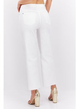 7 FOR ALL MANKIND Women Regular Fit Stretchable Denim Jeans, White  - Image 4